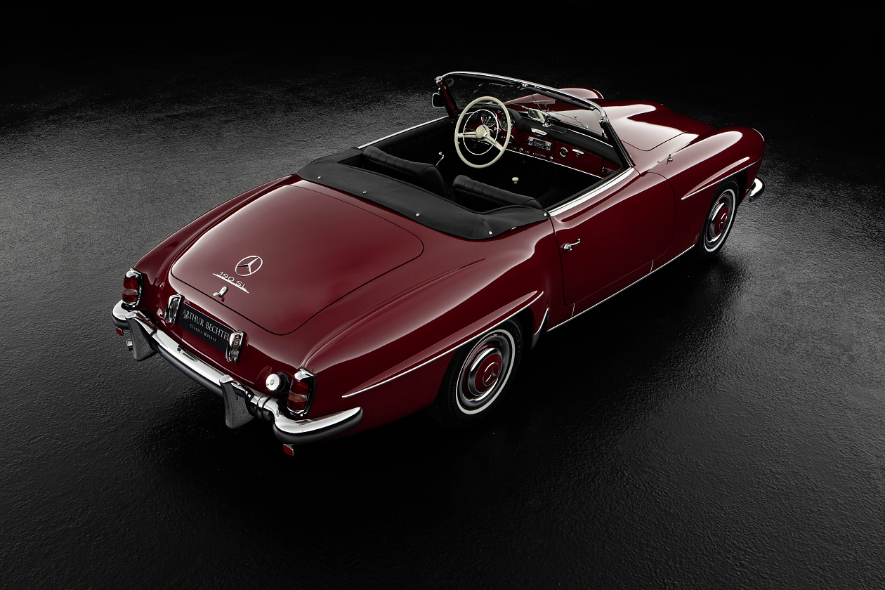 Mercedes-Benz 190 SL Roadster (1955-1963): Rot / Leder Schwarz