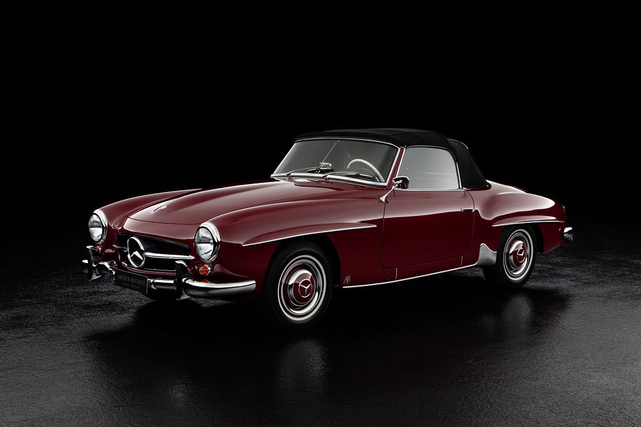 Mercedes-Benz 190 SL Roadster Rot leder schwarz