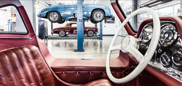 Classic car workshop